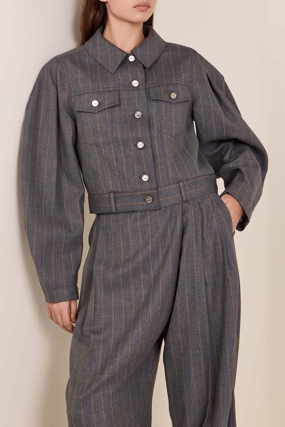 תמונת דוגמן קידמית של ז'קט צמר