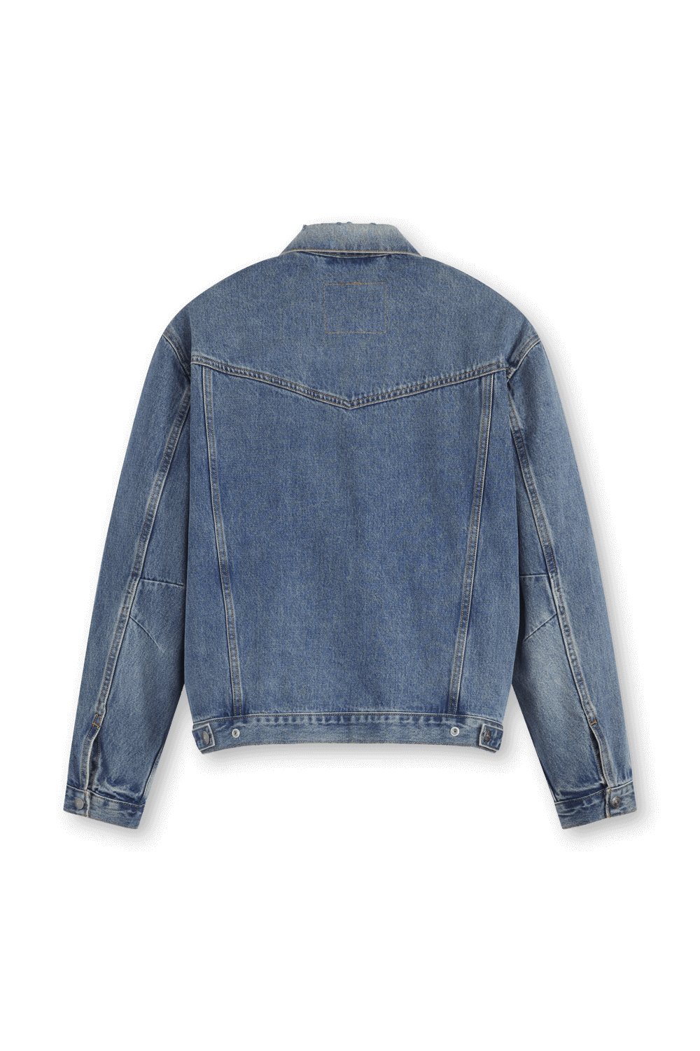 תמונה אחורית של ליוויס X אם סי אל ז'קט ג'ינס