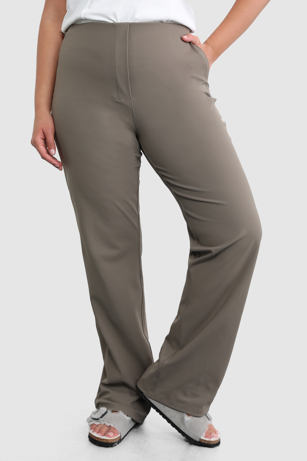 Pull-On High Rise Trousers