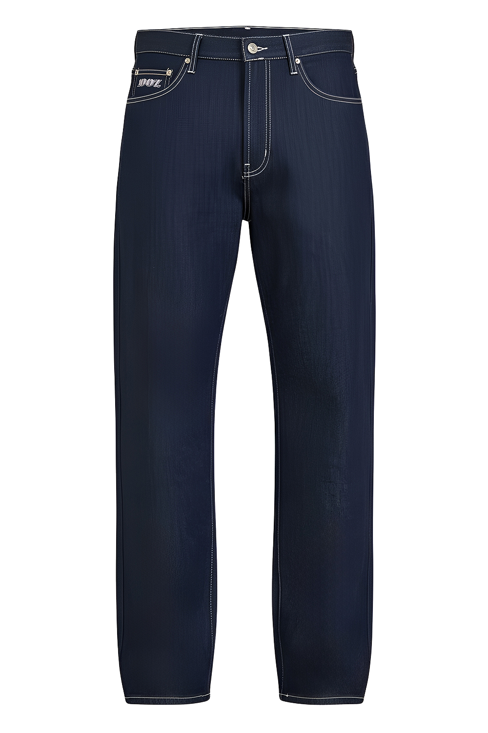 תמונה קידמית של מכנסי ג'ינס בגזרה ישרה