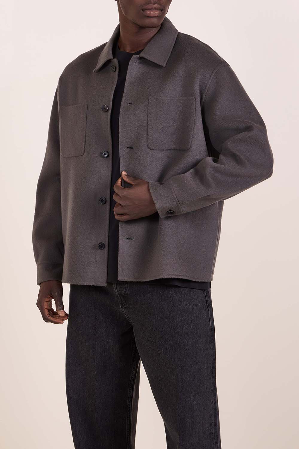 תמונת דוגמן קידמית של ז'קט צמר