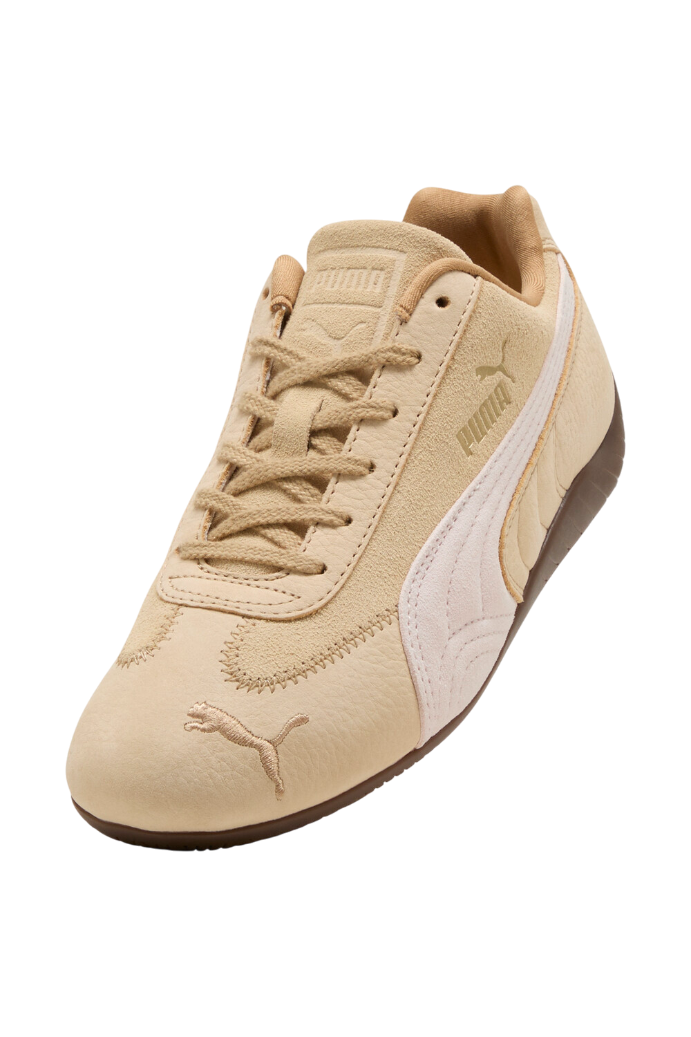 תמונה אחורית של נעלי סניקרס עור