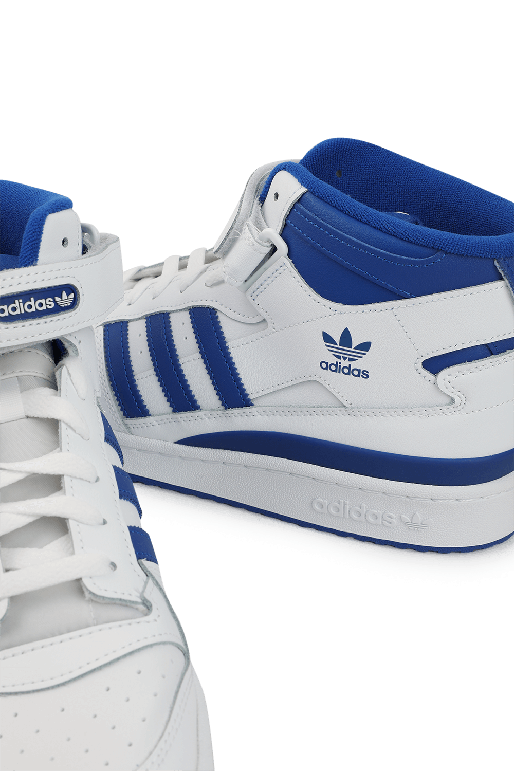 blue and white adidas high top