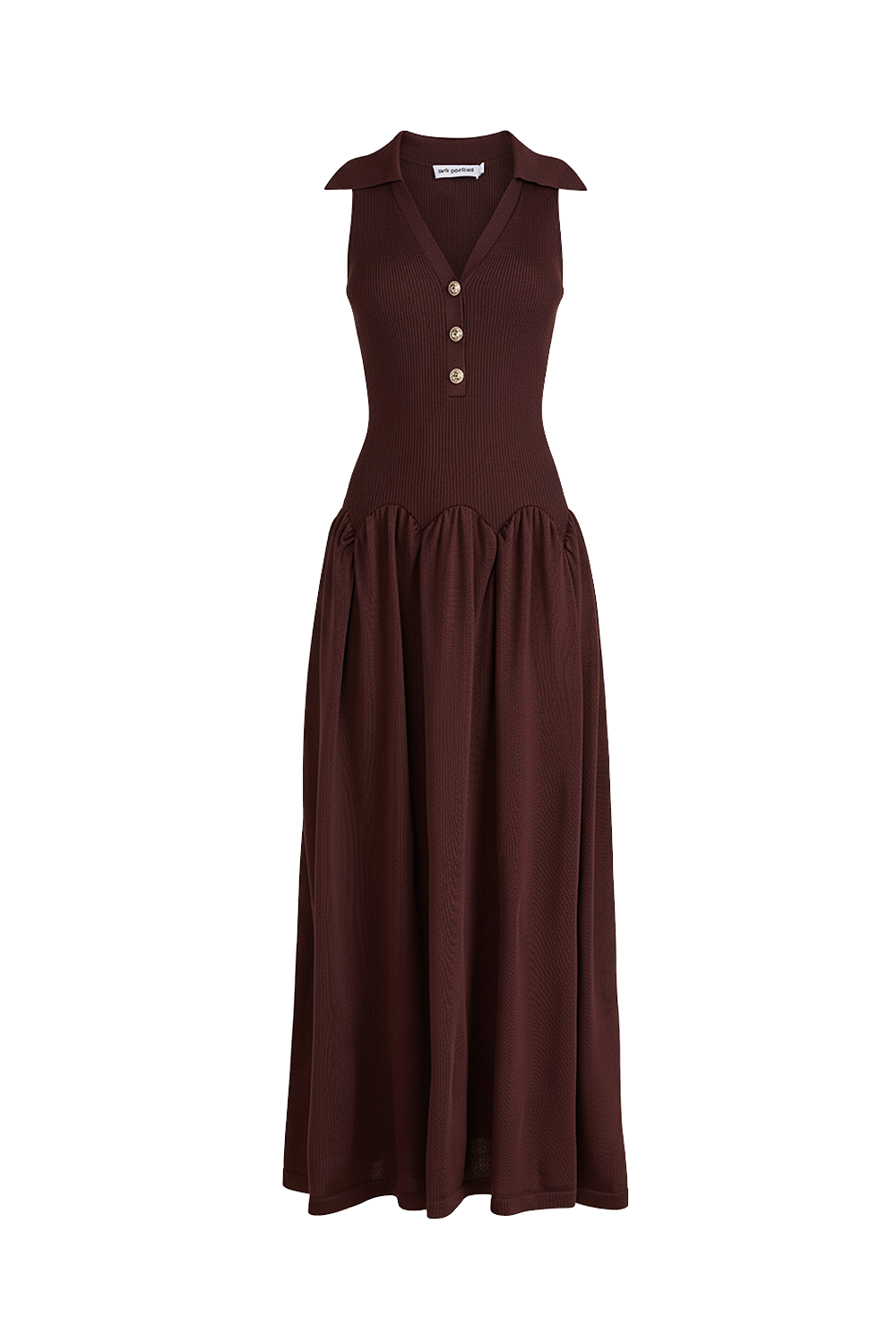 תמונה קידמית של שמלת סריג