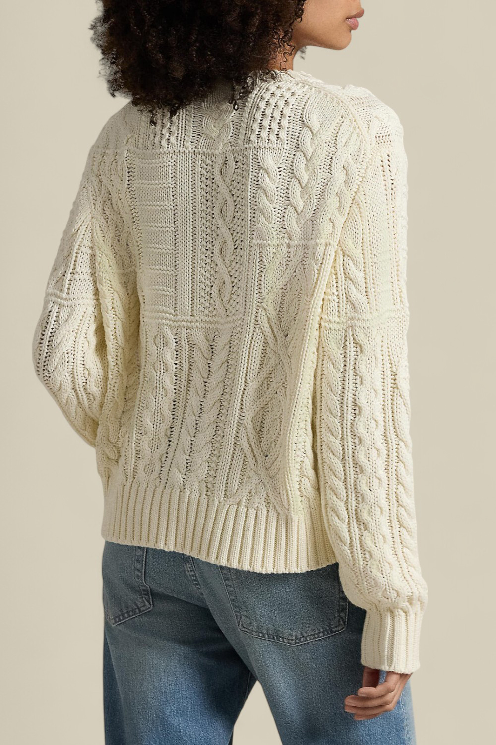 תמונת דוגמן אחורית של סריג כותנה