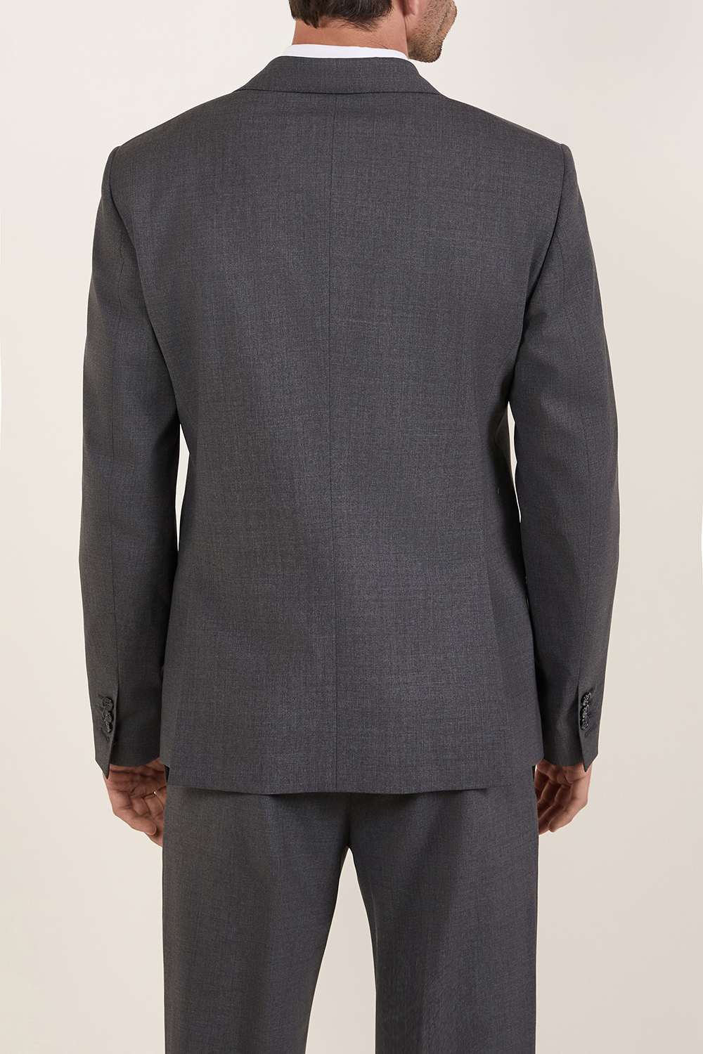 תמונת דוגמן אחורית של חליפה מחוייטת - ז'קט ומכנסיים