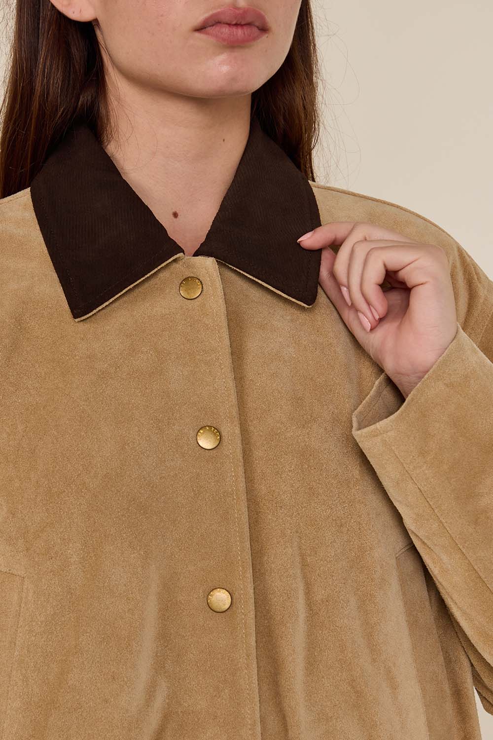 תמונת תקריב דוגמן של חולצת ז'קט