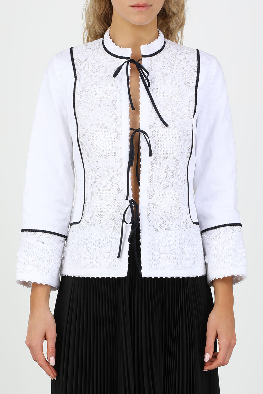 white lace jacket