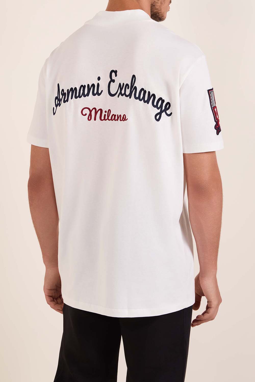 תמונת דוגמן אחורית של חולצת טי