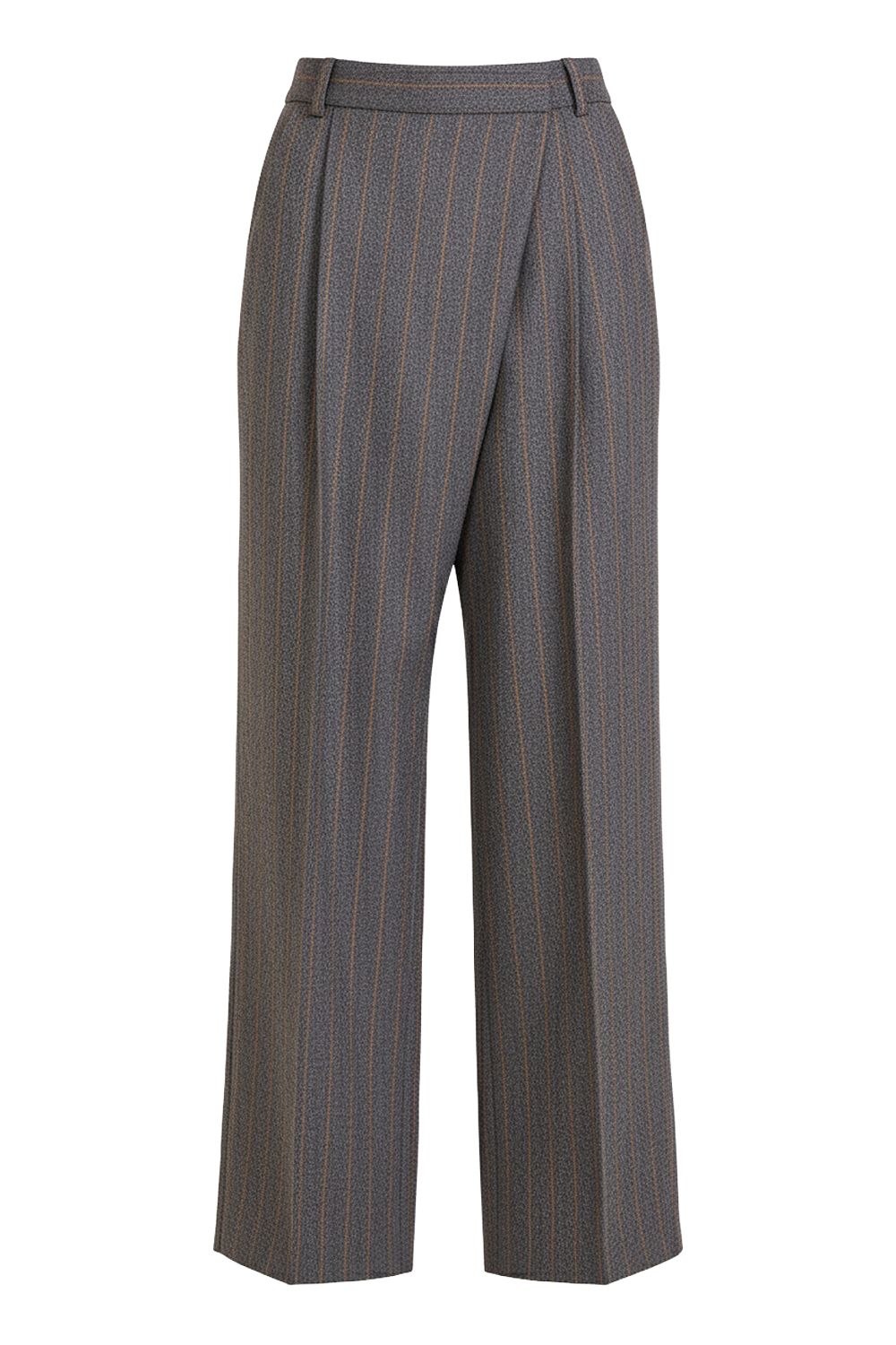 תמונה קידמית של מכנסי צמר עם פסים