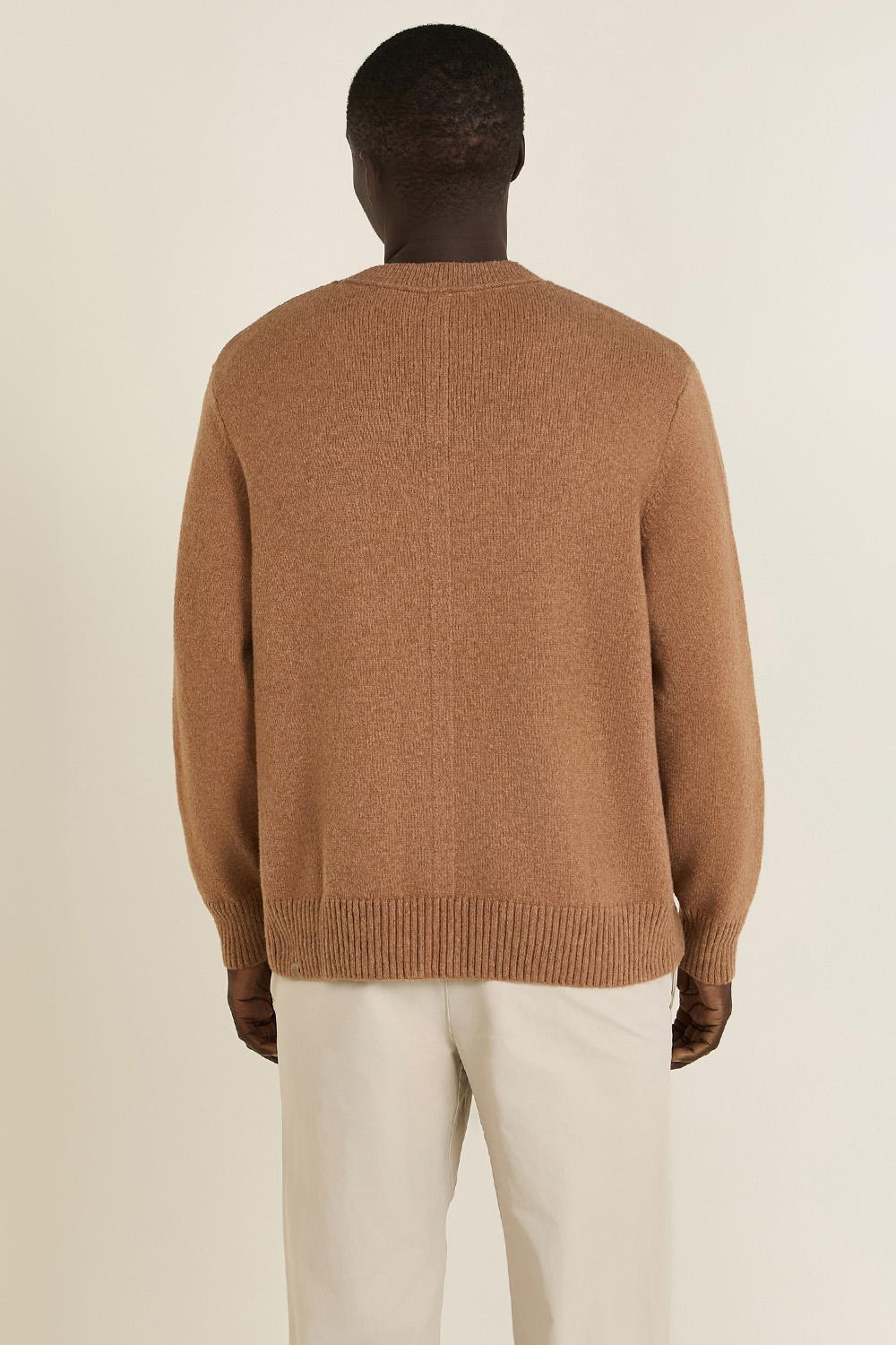 תמונת דוגמן אחורית של Relaxed-Fit Crewneck Knit Sweater