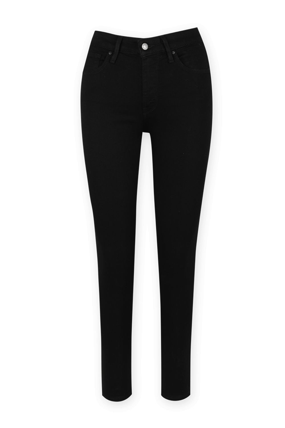 תמונה קידמית של מכנסי סקיני ג'ינס 721 היי רייס שחורים