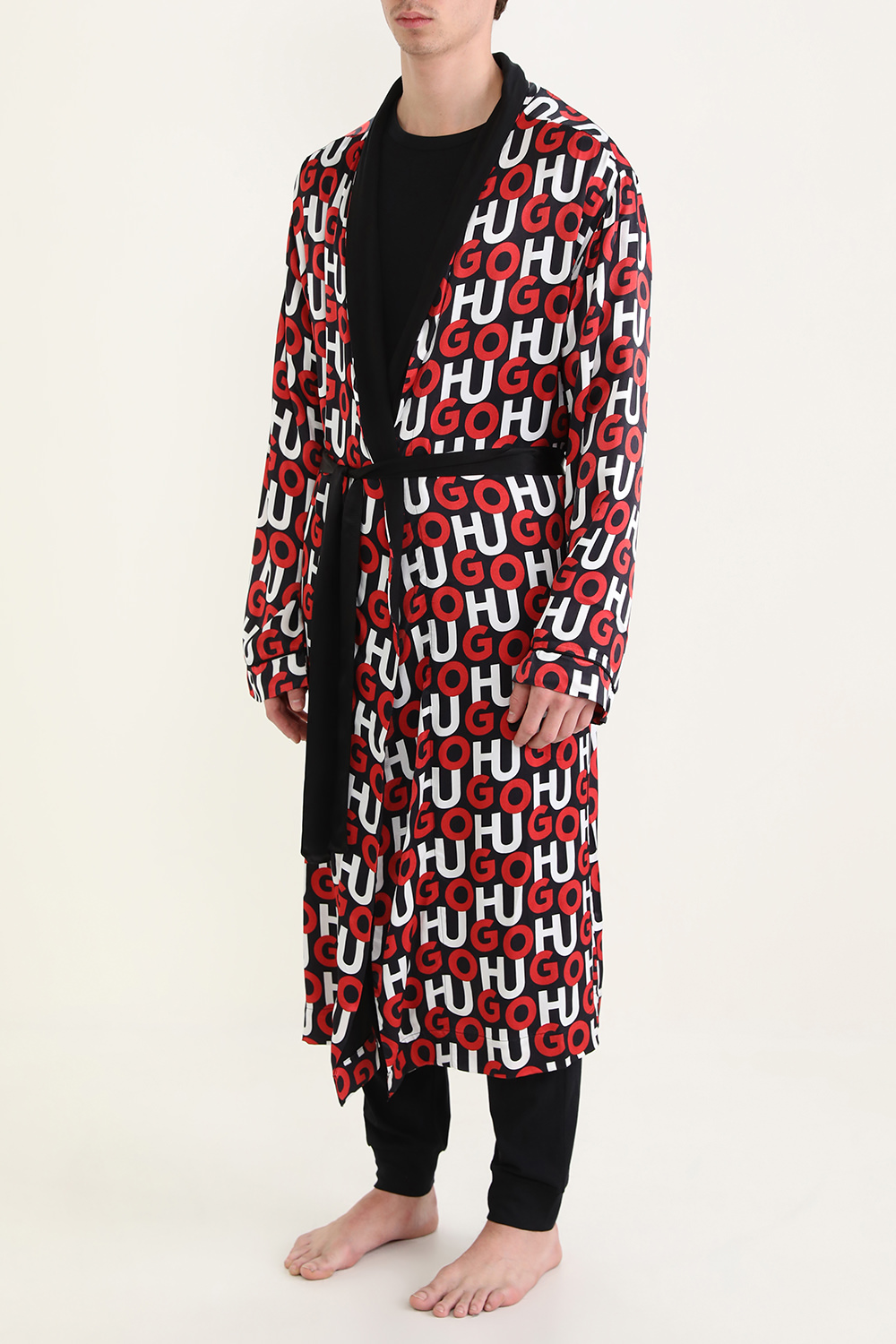 תמונת דוגמן קידמית של חלוק פיג'מה מונוגרמי מויסקוזה