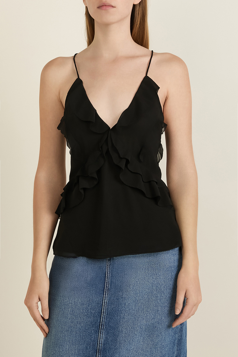 תמונת דוגמן קידמית של גופיית שיפון