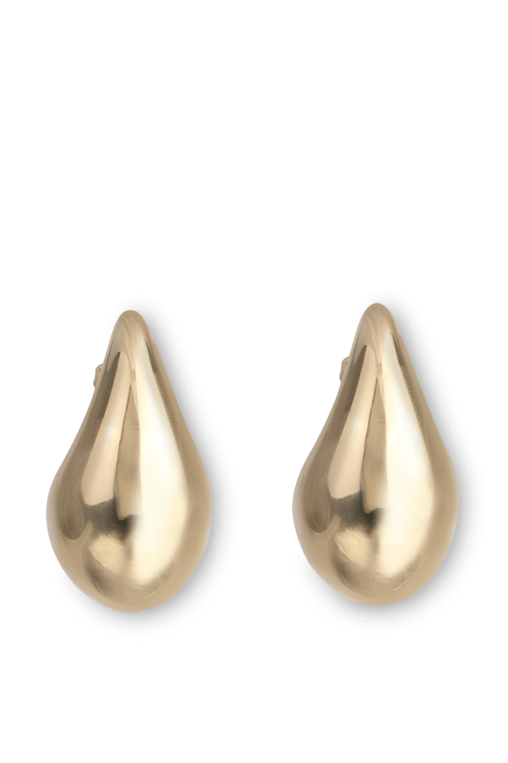 תמונה קידמית של עגילי טיפה בציפוי זהב 18 קראט