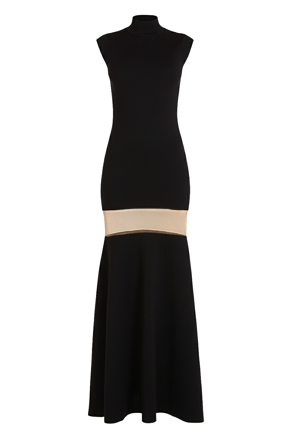 תמונה קידמית של שמלת מקסי עם צווארון