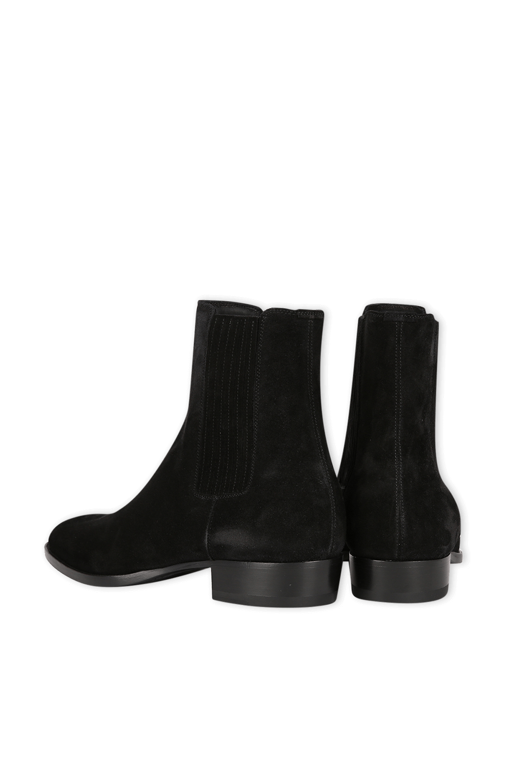 ysl black suede boots