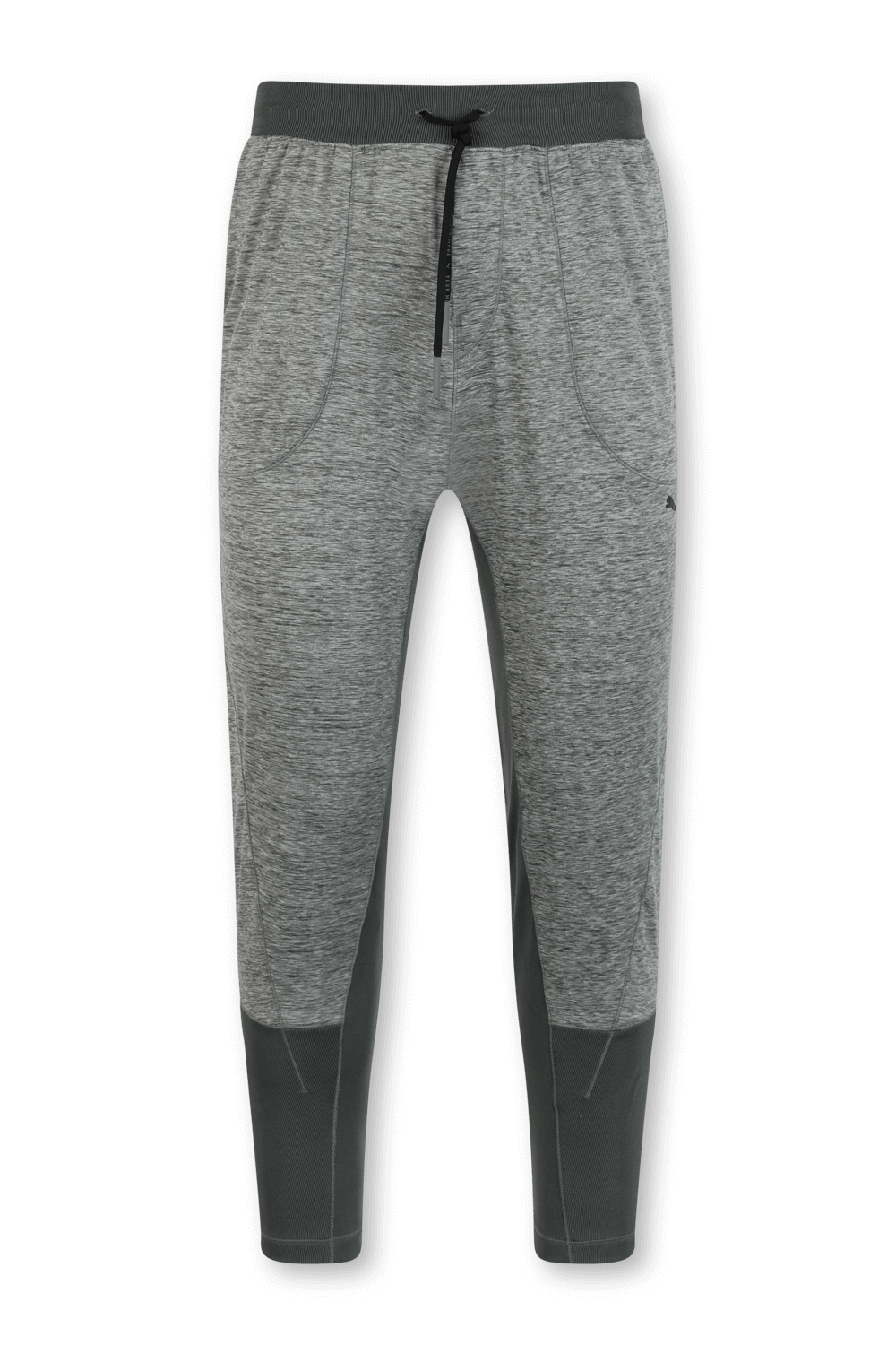 תמונה קידמית של מכנסי טרנינג סטודיו יוגיני בגוון אפור