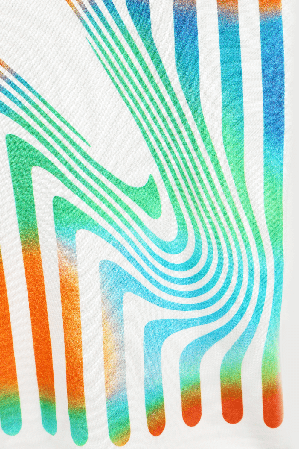 תמונה אחורית של חולצת יוגה ארוכה עם הדפס ססגוני