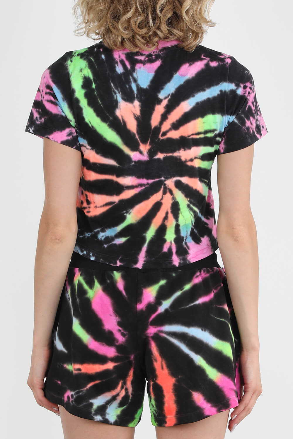 תמונת דוגמן אחורית של חולצת טאי דאי צבעונית