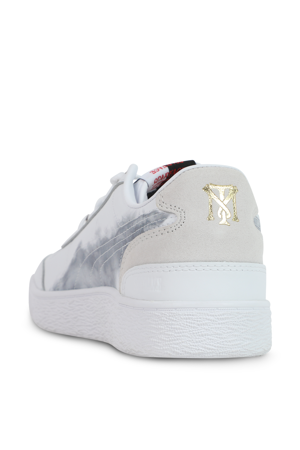 תמונה אחורית של נעלי סניקרס טוני מונטנה לבנות