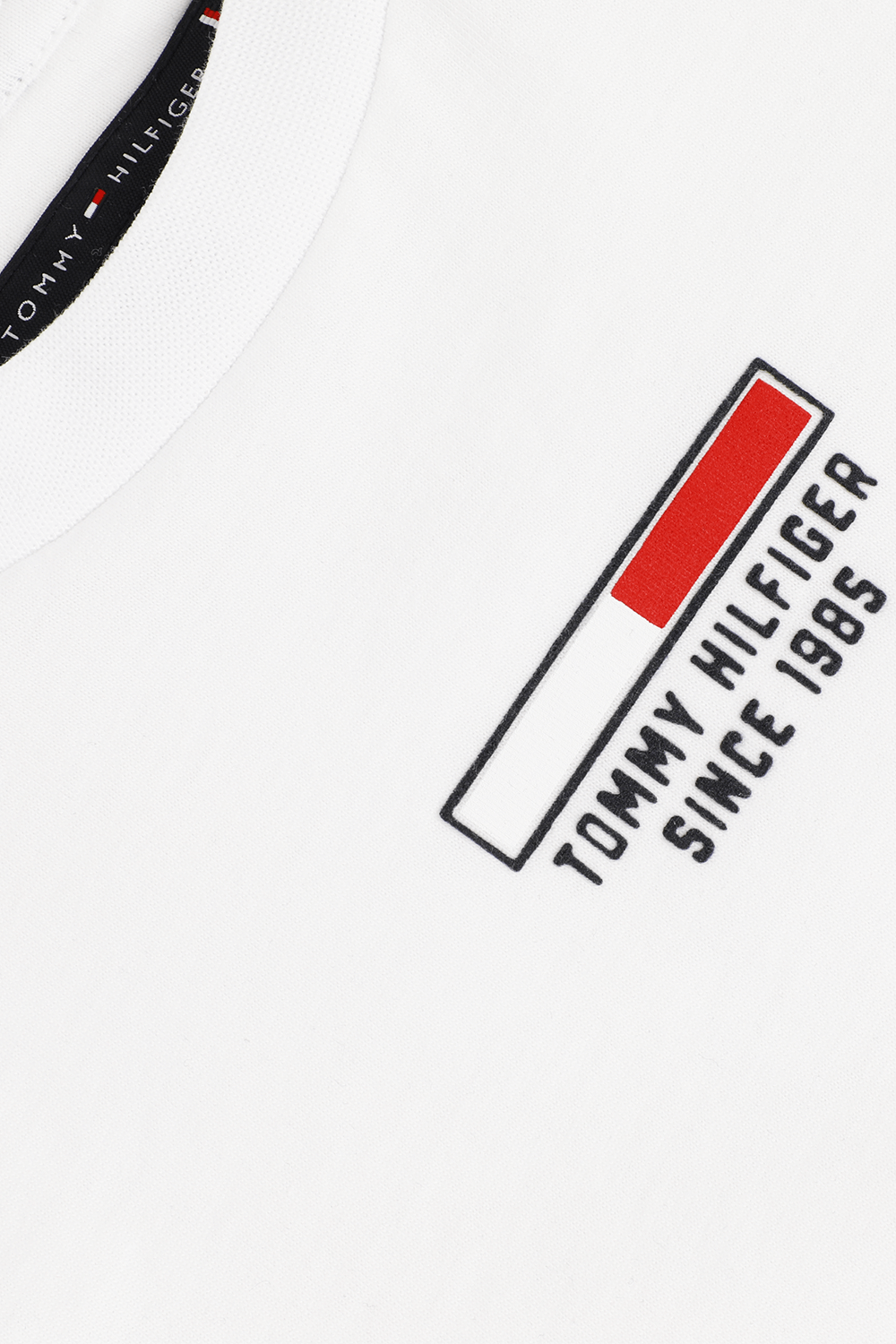 תמונה אחורית של גילאי 8-16 חולצת לוגו טי מכותנה אורגנית