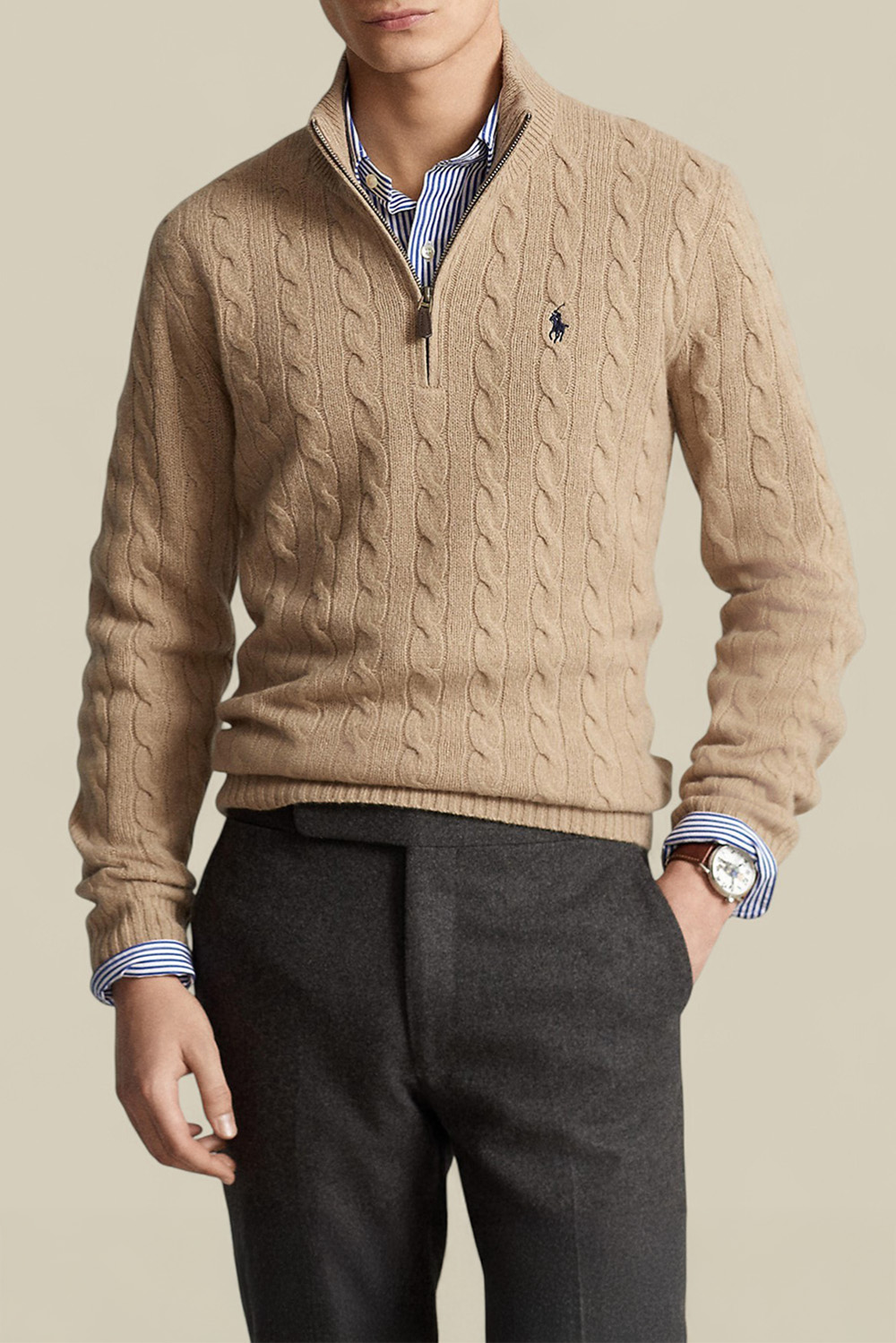 תמונת דוגמן קידמית של סריג צמר