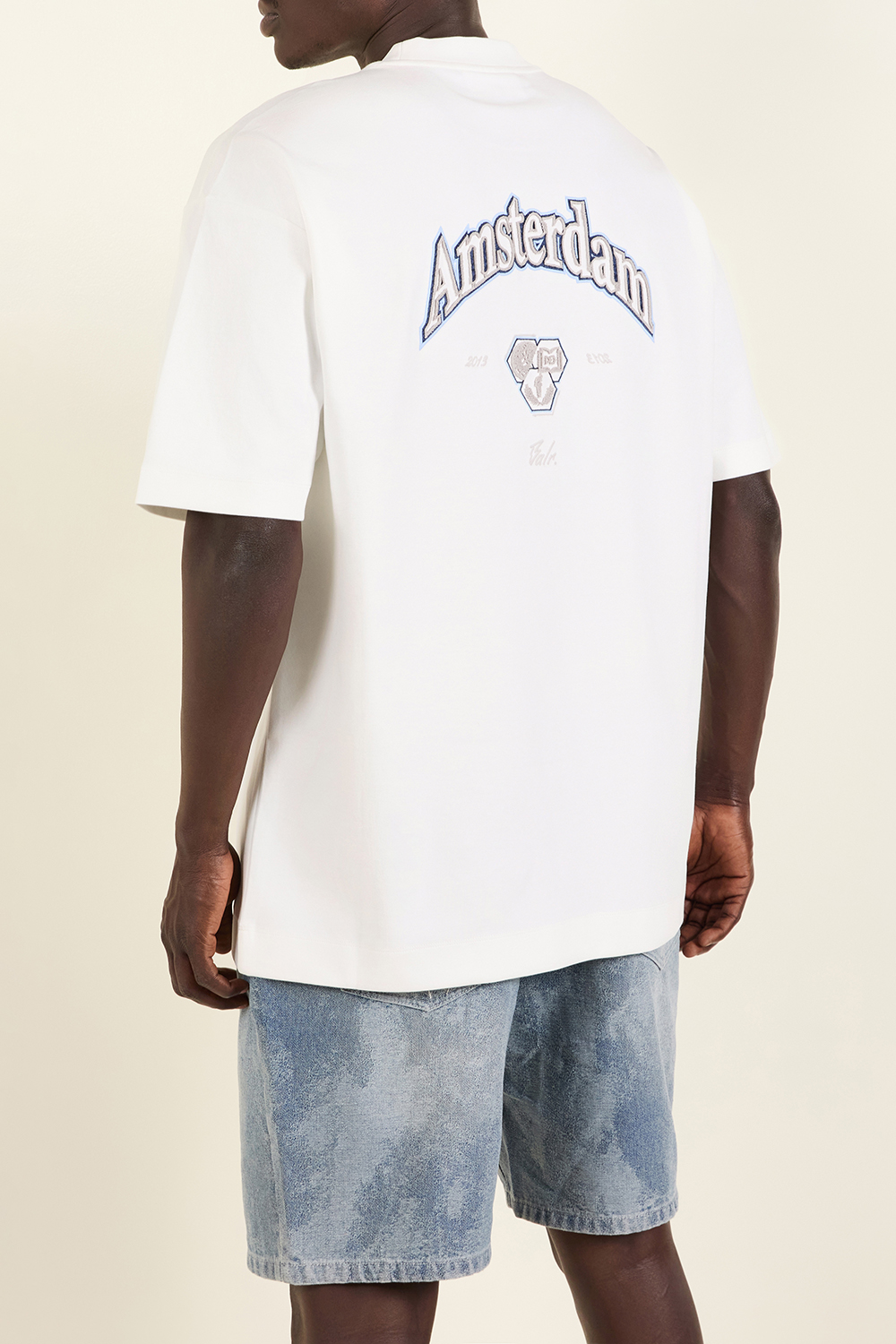 תמונת דוגמן אחורית של חולצת טי