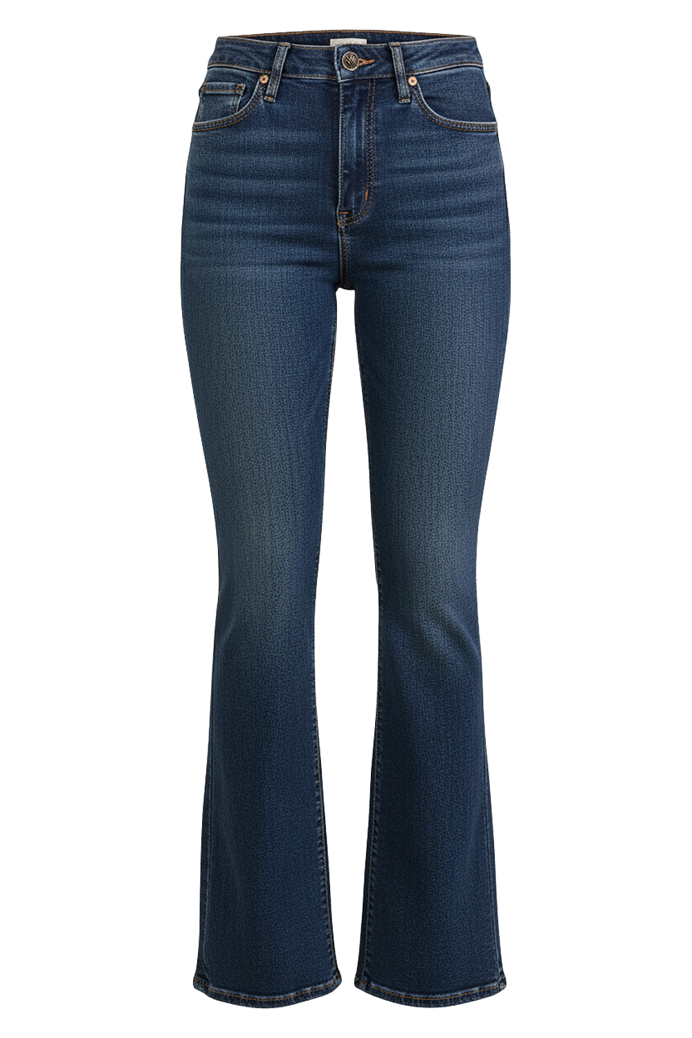 תמונה קידמית של מכנסי ג'ינס בגזרה מתרחבת