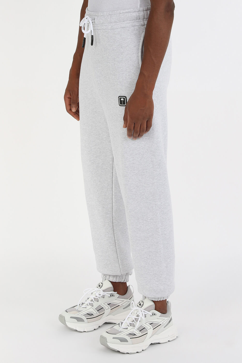 white cargo track pants