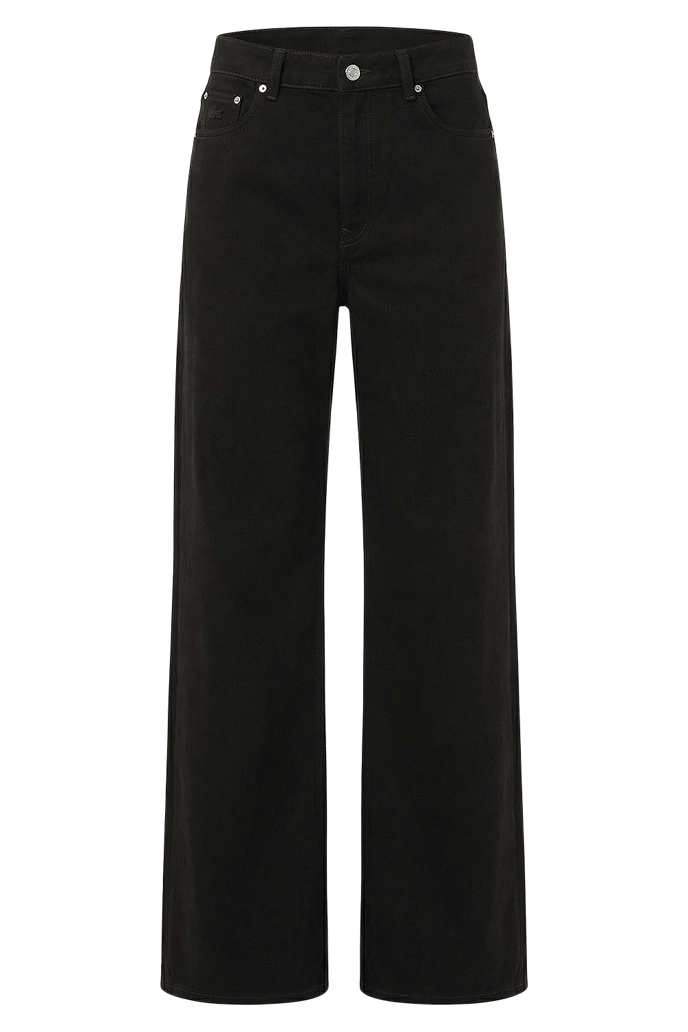 תמונה קידמית של מכנסי ג'ינס בגזרה רחבה