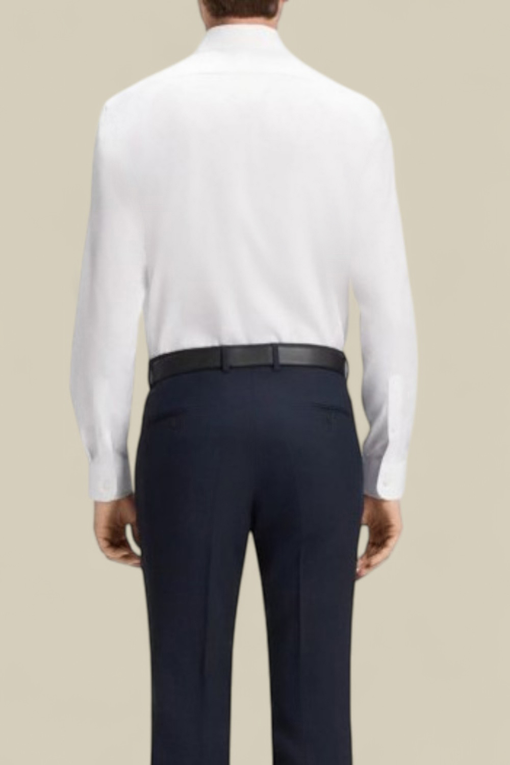 תמונת דוגמן אחורית של בוס X דיויד בקהאם חולצת כפתורים סלים פיט