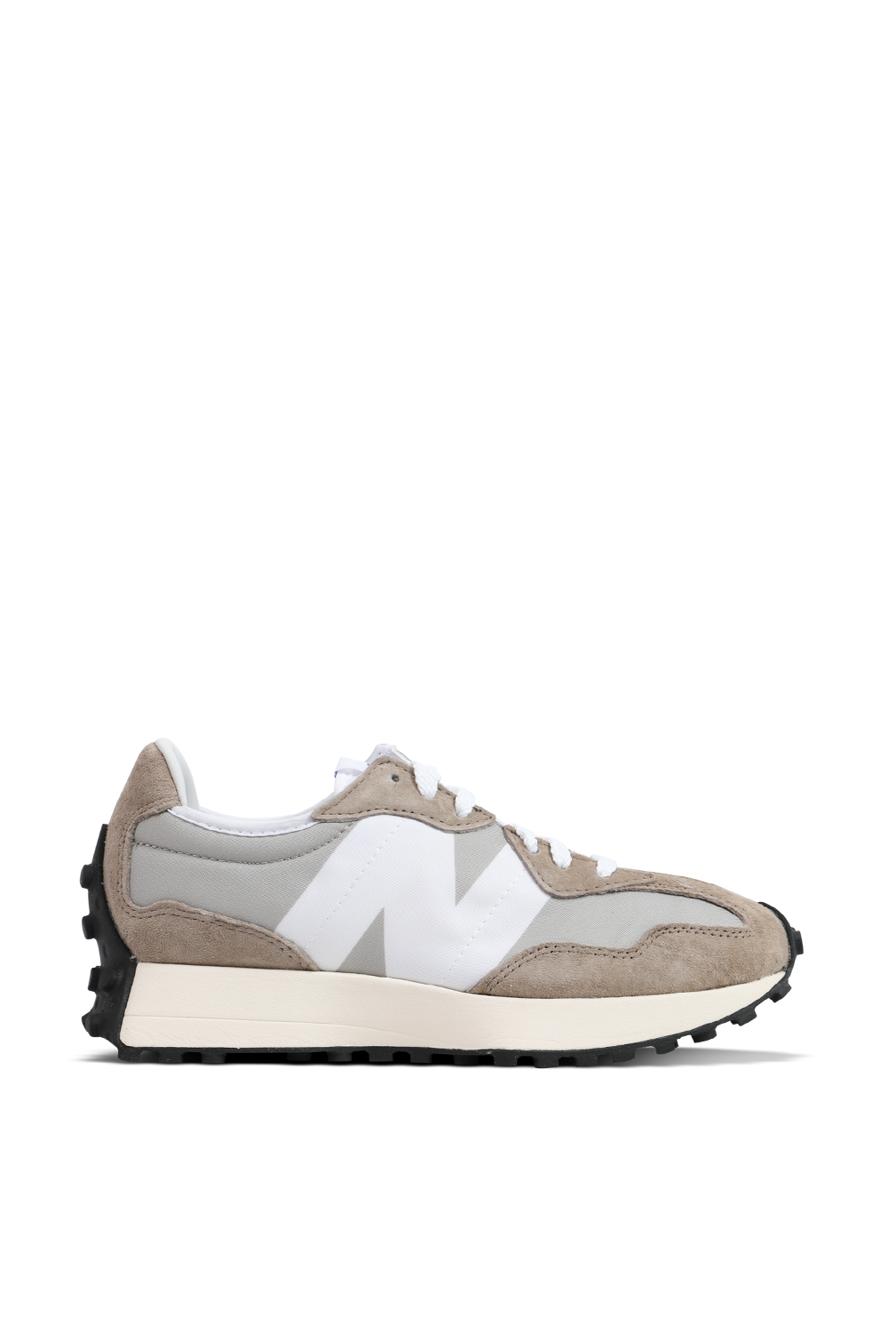 תמונה קידמית של נעלי סניקרס מדגם 327 בצבע בז'