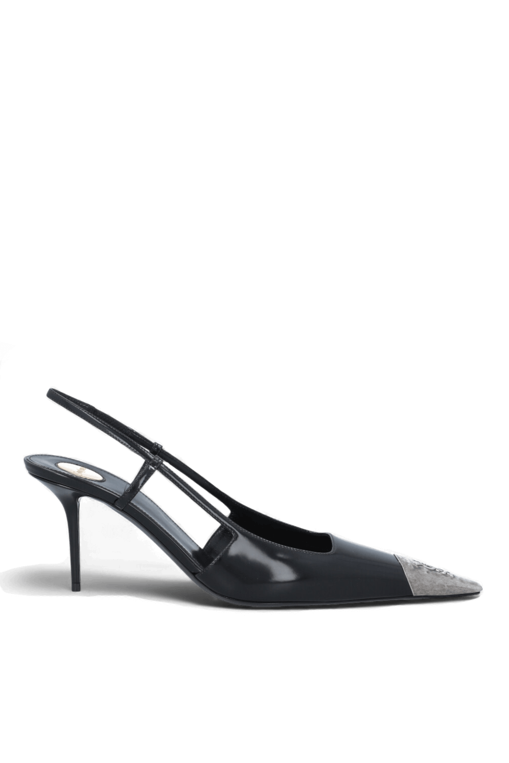 תמונה קידמית של נעלי עקב סלינג בק