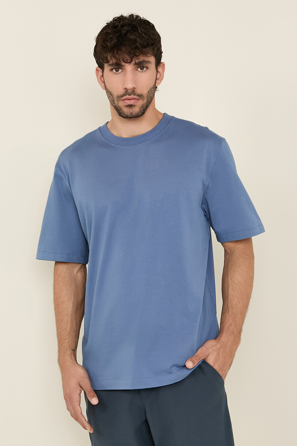 תמונת דוגמן קידמית של Heavyweight Cotton Jersey T-Shirt