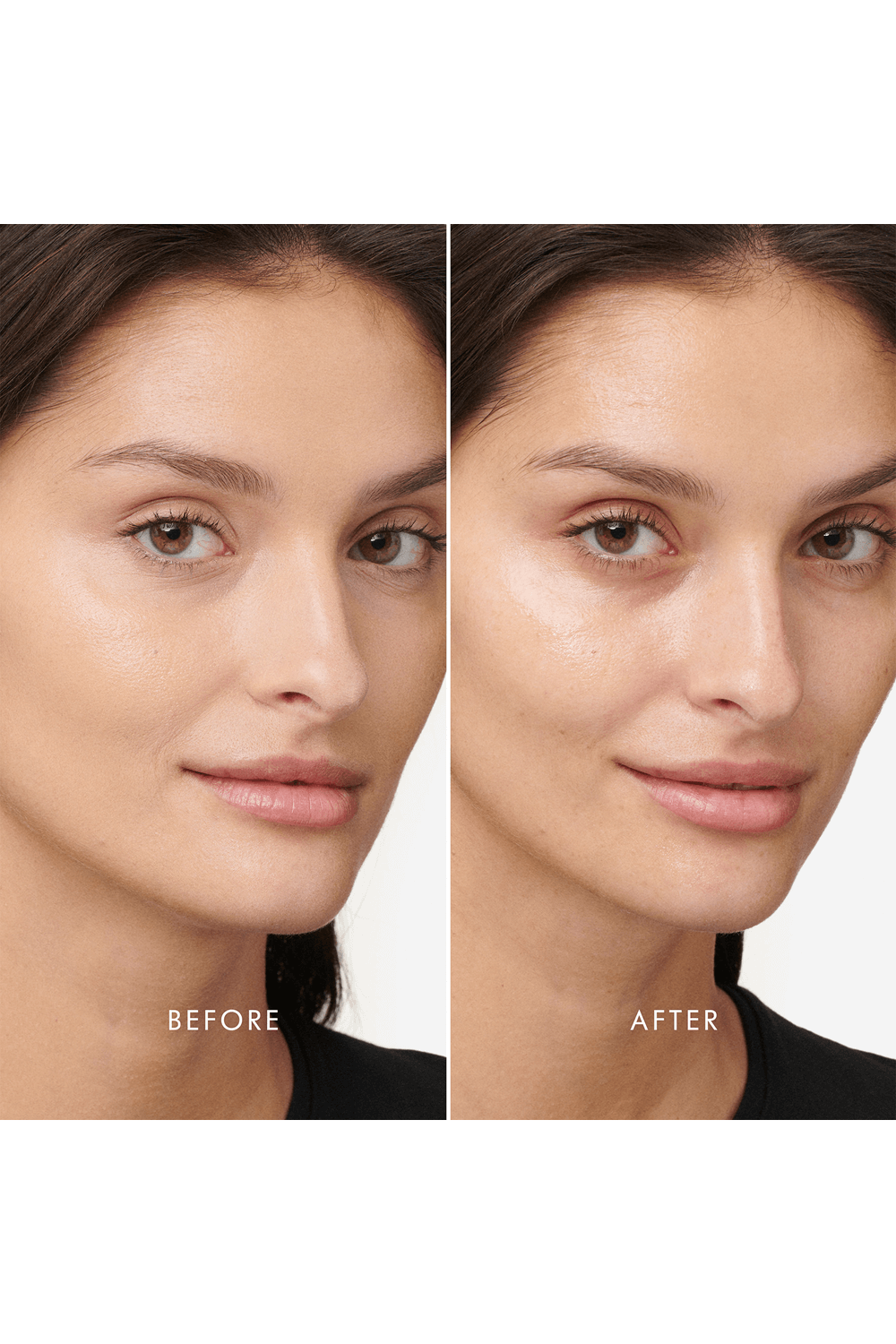 תמונת פנים של פריימר לומינוס סילק למראה עור אחיד