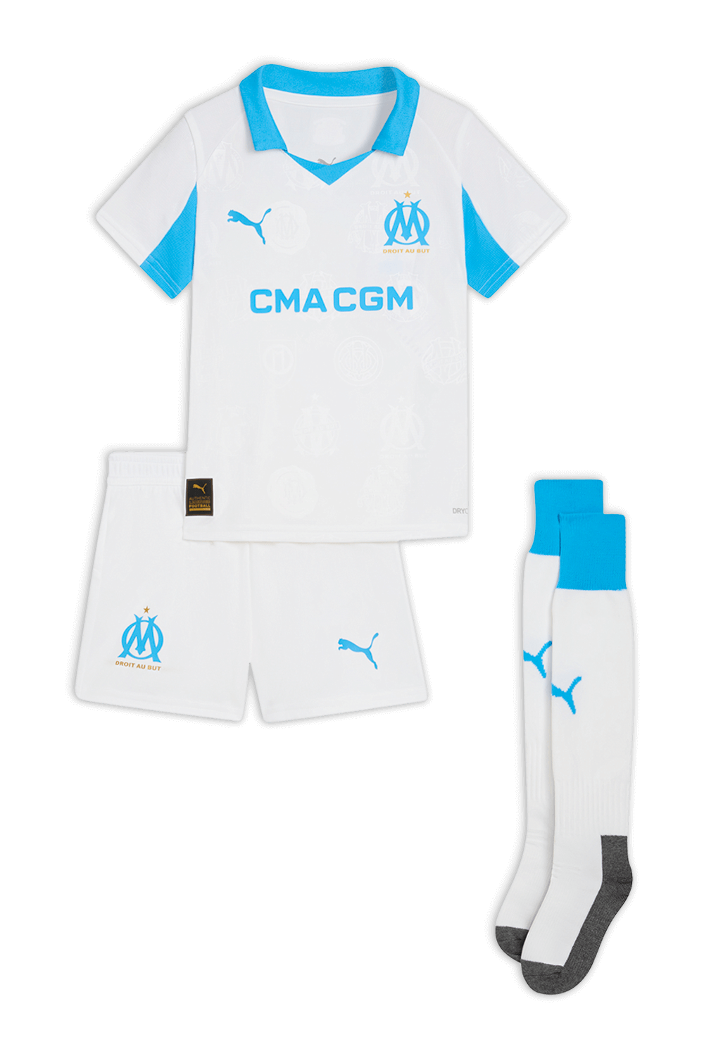 תמונה קידמית של מדי כדורגל אולימפיק מרסיי 2025-26 - גילאי 2-6 שנים