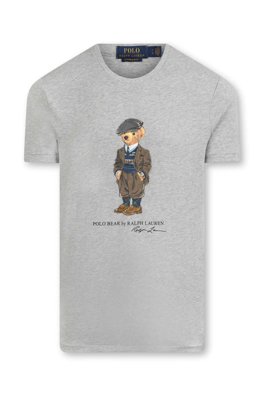 תמונה קידמית של חולצת סלים טי עם הדפס דובי קלאסי