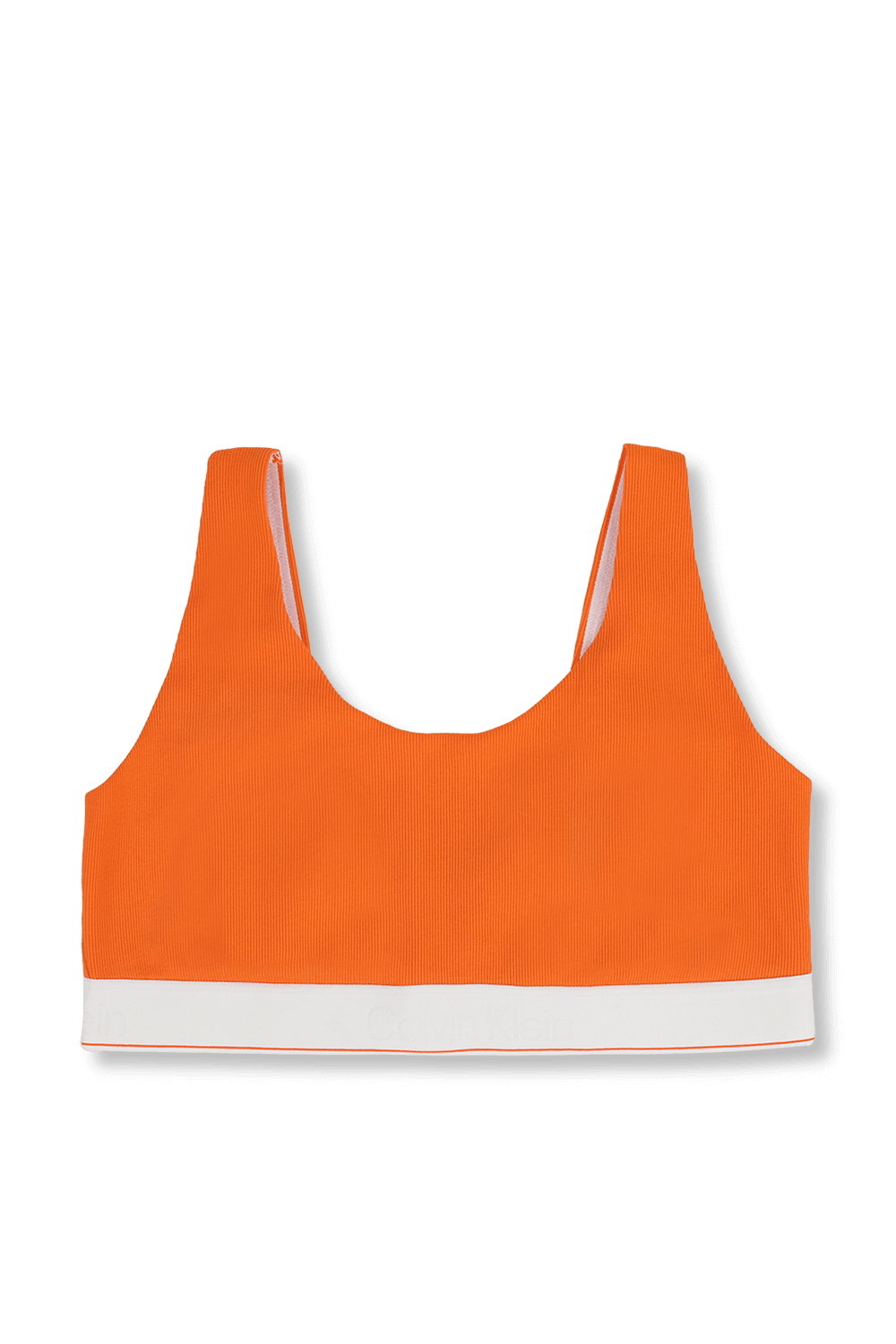 orange calvin klein bralette