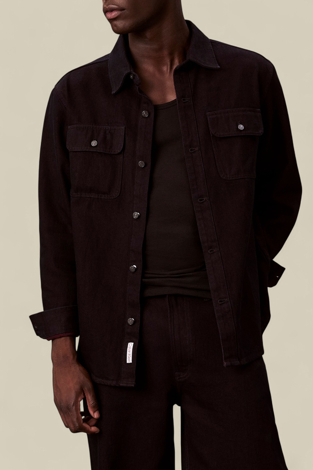 תמונת דוגמן קידמית של ז'קט ג'ינס