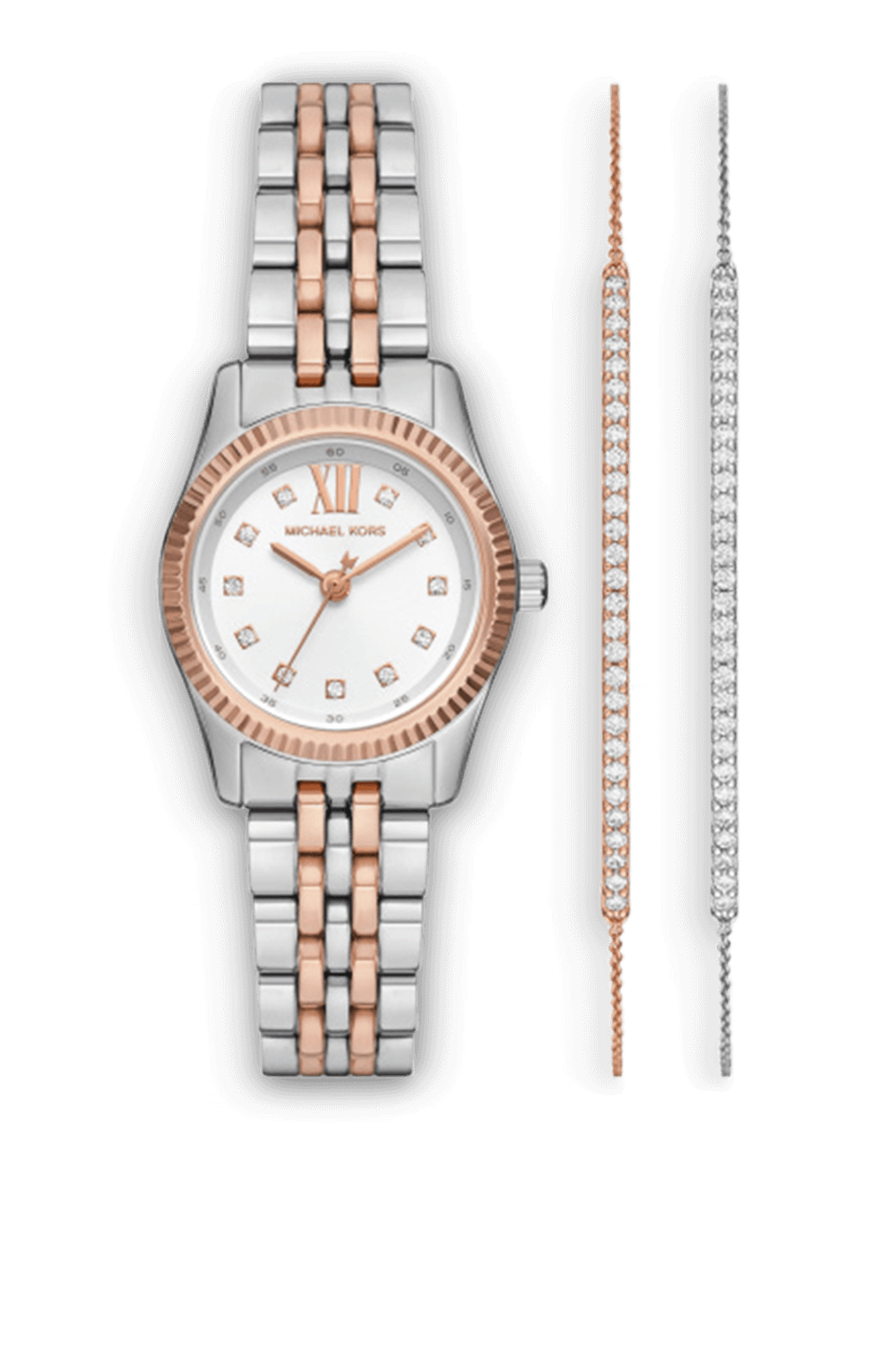 תמונה קידמית של מארז שעון יד לקסינגטון ושני צמידים