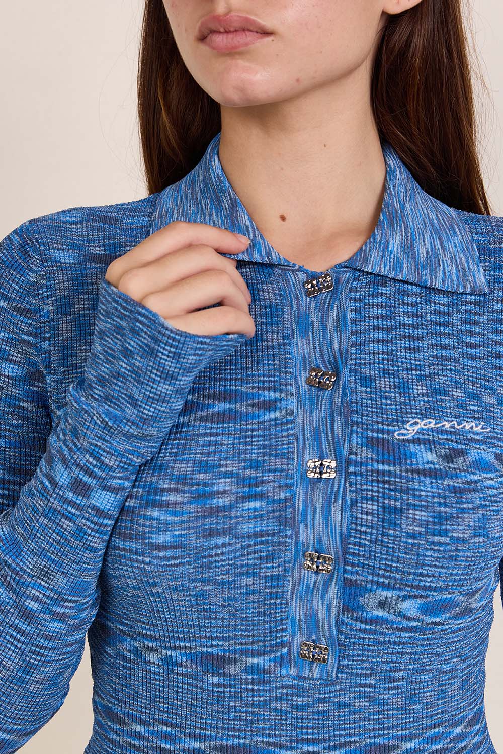 תמונת תקריב דוגמן של סריג פולו