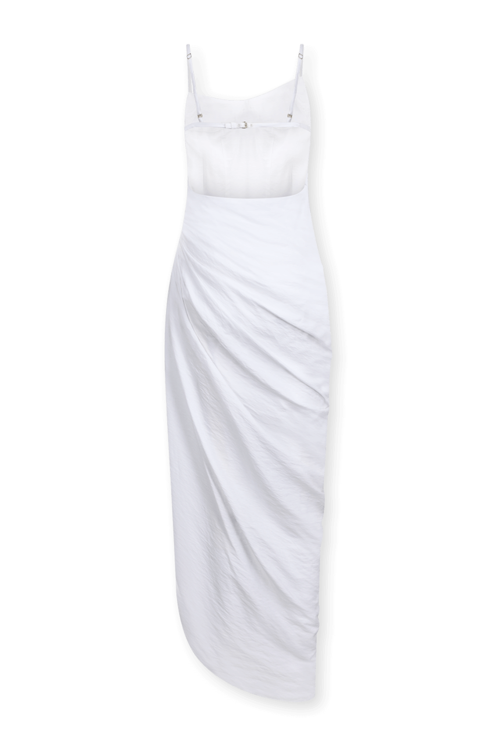 תמונה אחורית של שמלת מקסי א-סימטרית