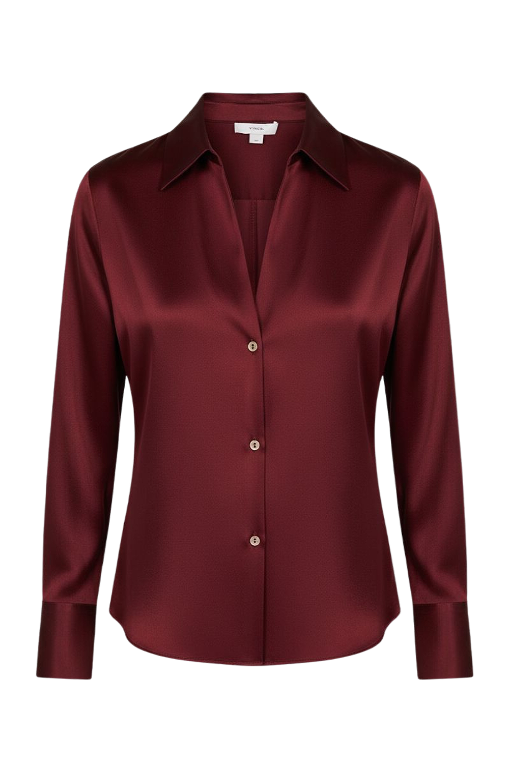 תמונה קידמית של חולצת כפתורים ממשי