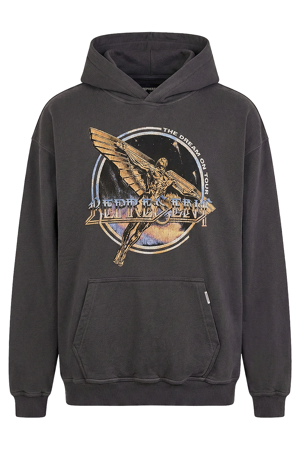 תמונה קידמית של קפוצ'ון כותנה עם הדפס