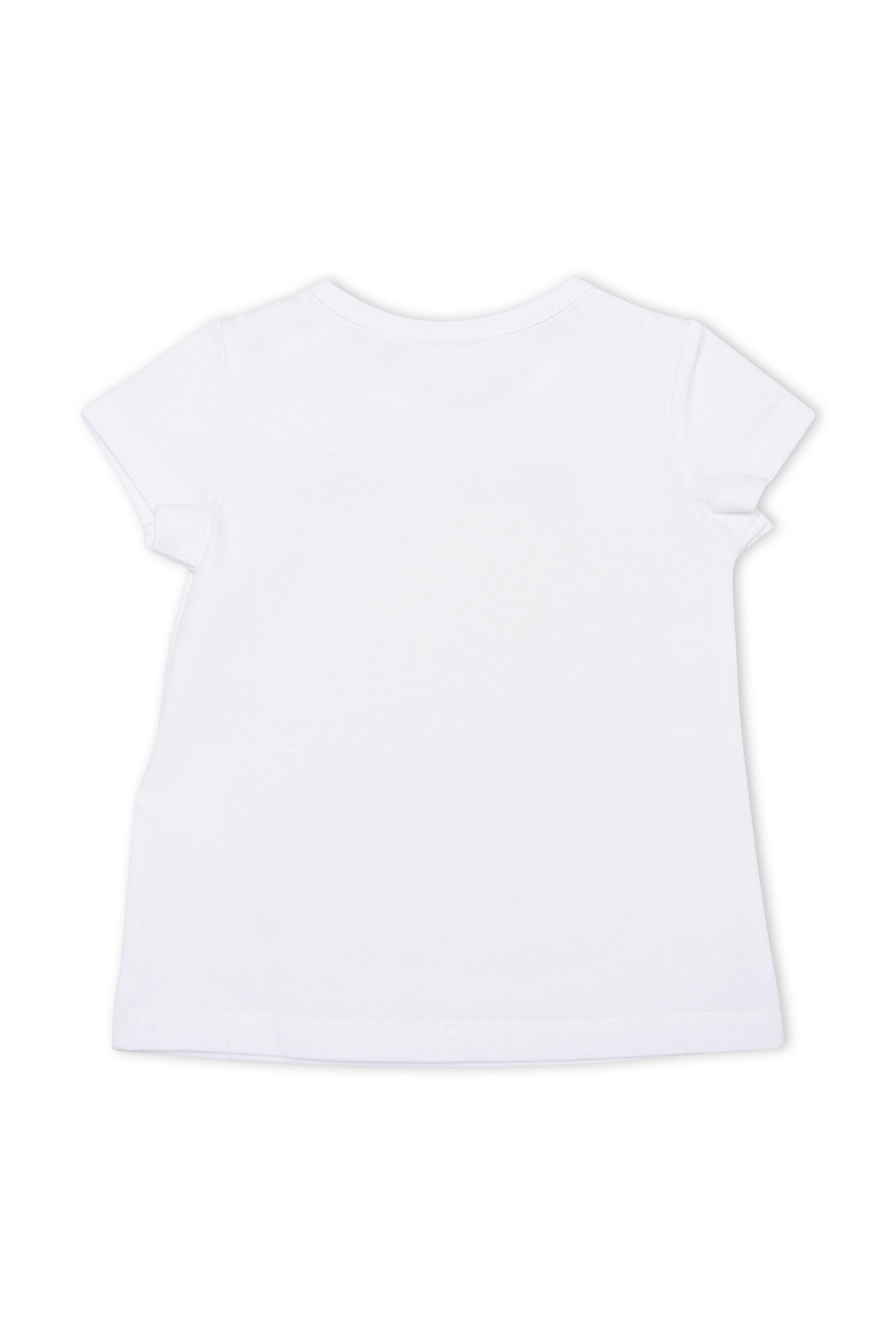 תמונה אחורית של גילאי 6-18 חודשים חולצת טי לבנה עם סמל הנמר