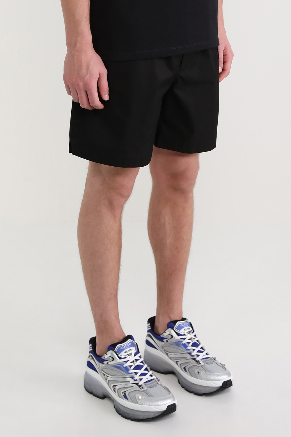 תמונת דוגמן קידמית של מכנסי ג'וג עם חגורת מתניים כפולה