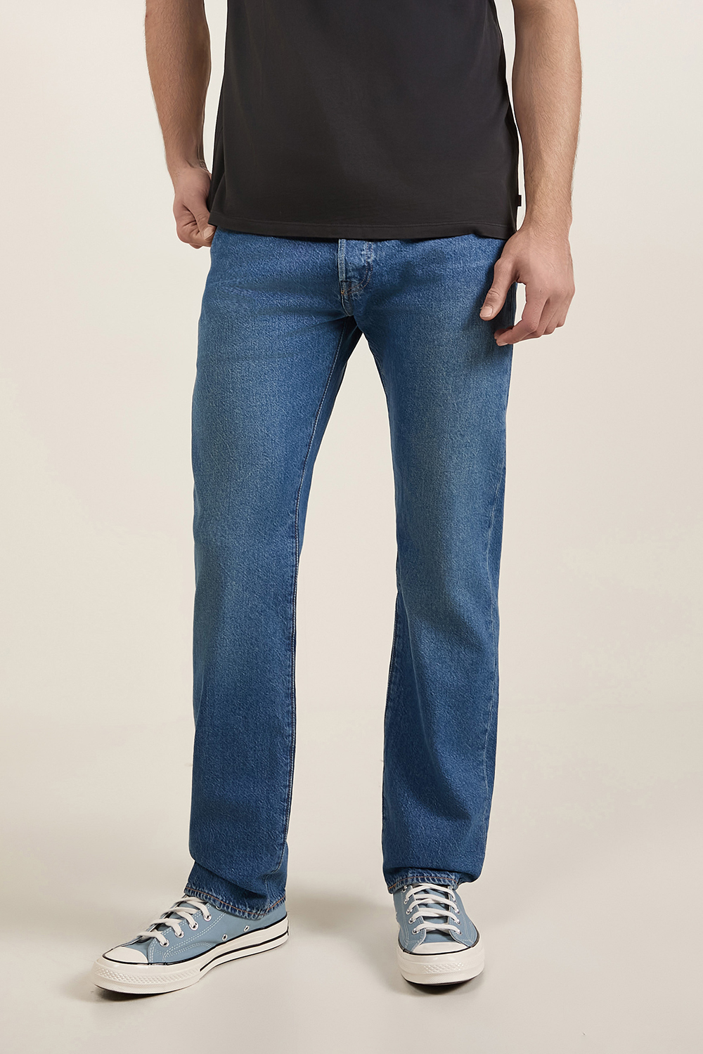 תמונת דוגמן קידמית של מכנסי ג'ינס 501 בגזרה ישרה