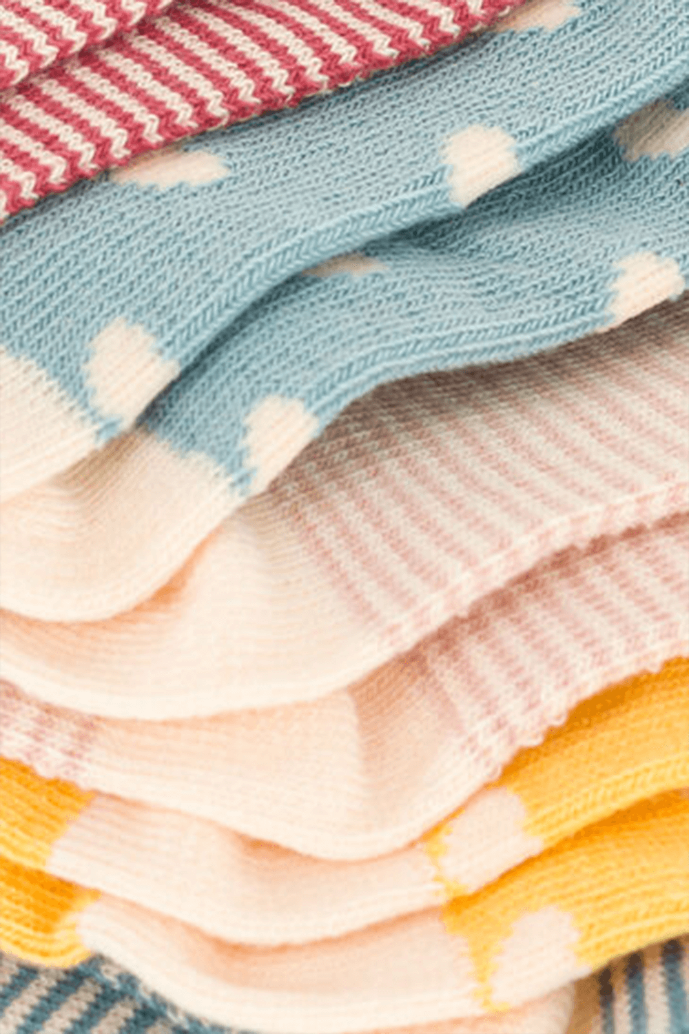 תמונה אחורית של מארז 5 זוגות גרביים צבעוניים