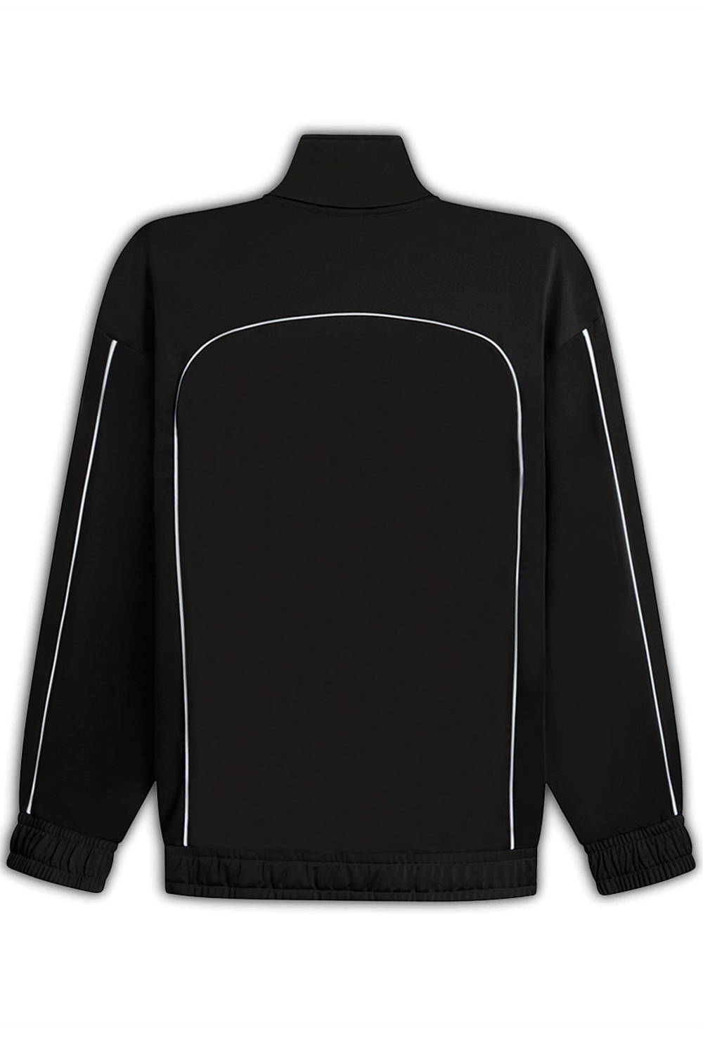 תמונה אחורית של ז'קט בגזרה משוחררת